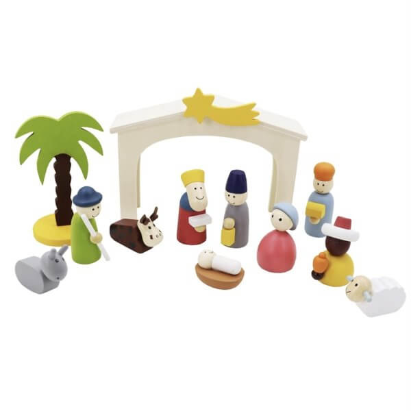 Wooden nativity christmas play set | Bambino Eco Toys Wooden nativity christmas play set