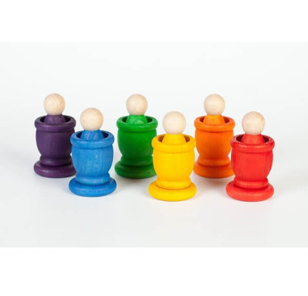 Grapat wooden open ended play nins, rings and mates play set | Bambino Eco Toys Grapat wooden open ended play nins, rings and mates play set