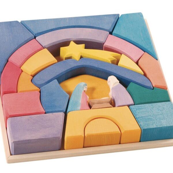 Ostheimer | Rainbow Nativity Blocks – 22 Piece Wooden Play Set | Bambino Eco Toys Ostheimer | Rainbow Nativity Blocks – 22 Piece Wooden Play Set